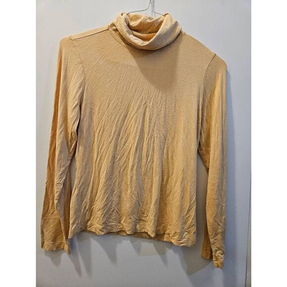 Chicos turtle neck Yellow long sleeve top size 0 - Picture 1 of 5
